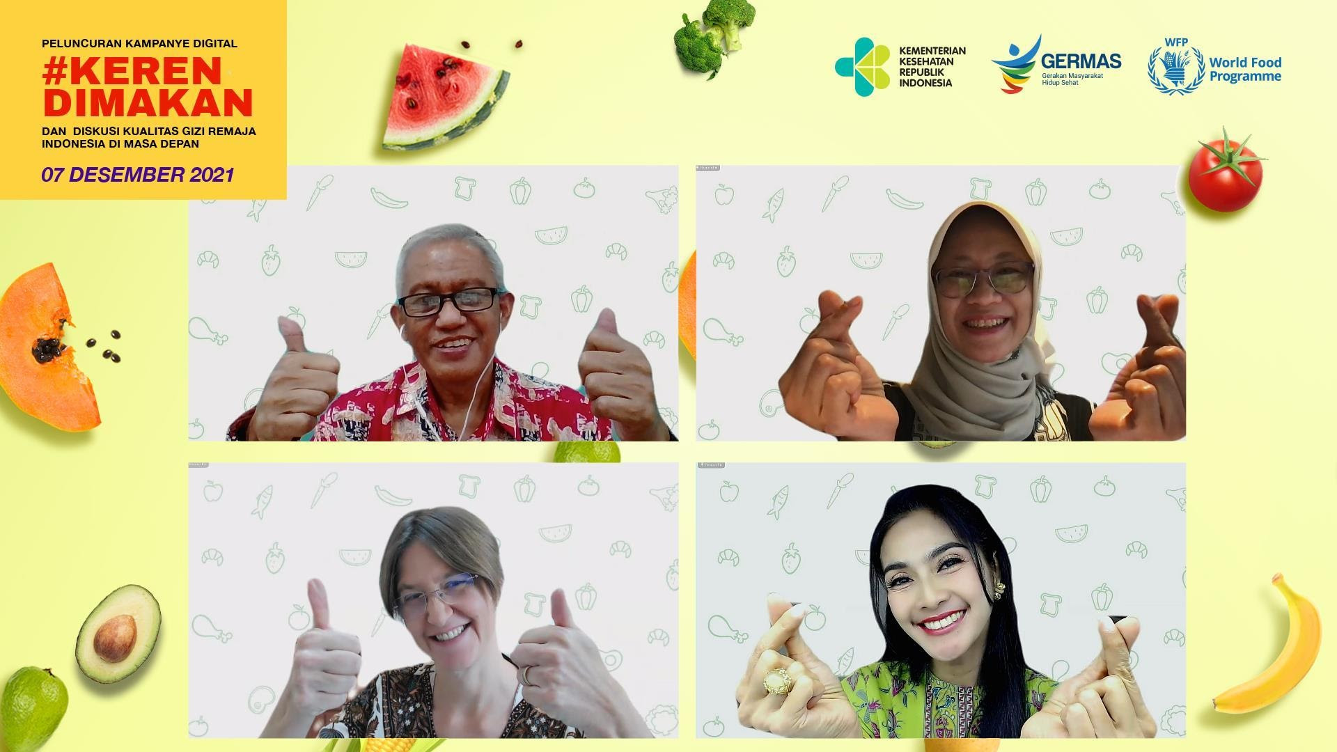 UN WFP X Kemenkes Luncurkan Kampanye Digital #KerenDimakan