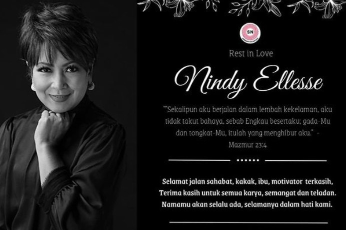 Nindy Ellesse, Penyanyi Senior Indonesia Tutup Usia