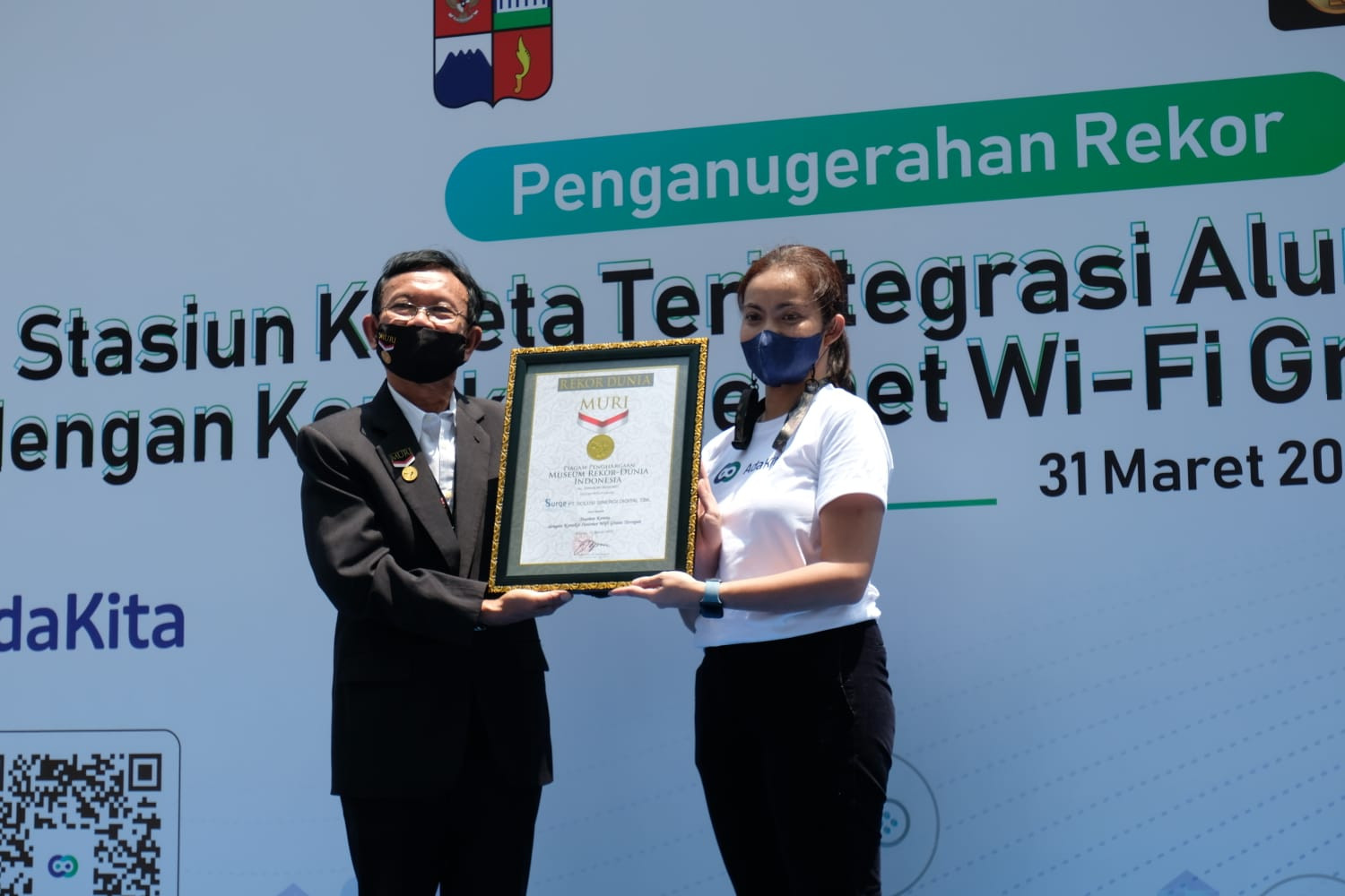 Punya Kecepatan Wi-Fi Kelas Dunia, Stasiun Bogor Raih Rekor MURI