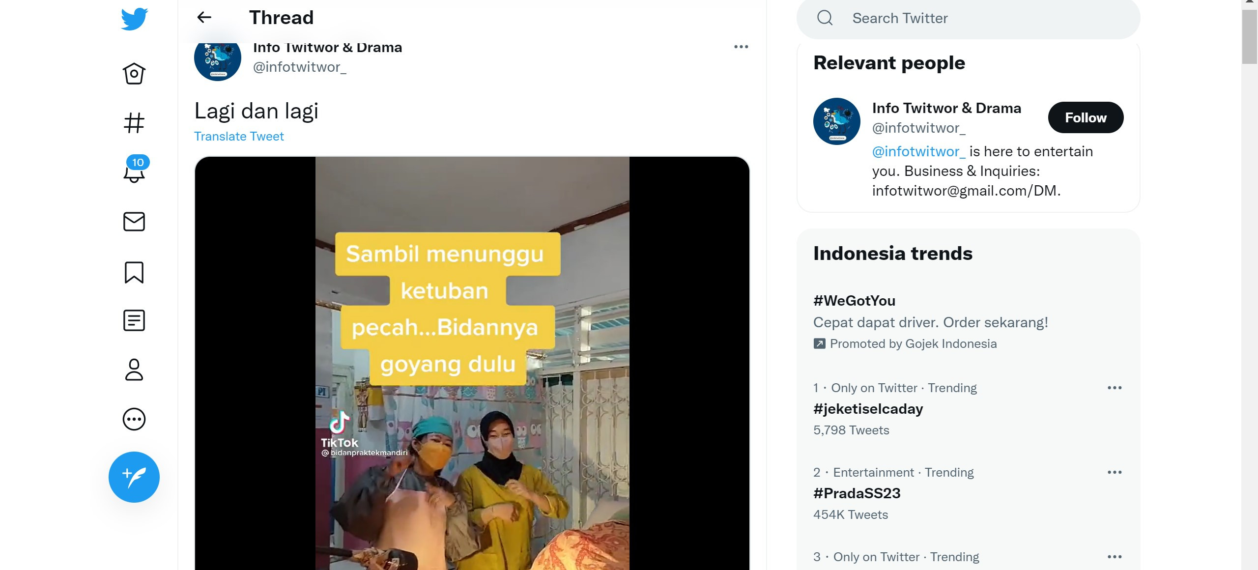 Viral Bidan Asik Joget Tiktok Saat Tunggu Pasien Pecah