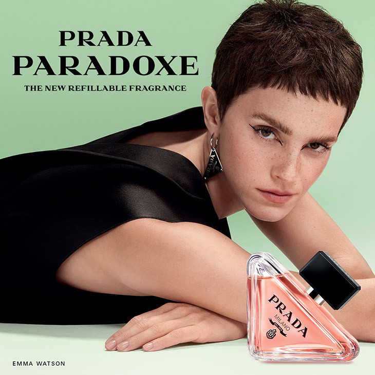 Jadi Brand Ambassador Prada Beauty, Emma Watson Tampil dengan Gaya Rambut Pixie