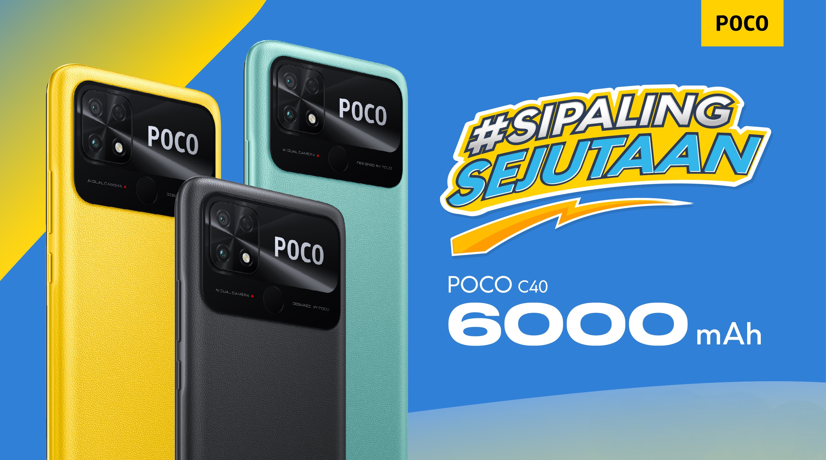 Harga Sejutaan! Poco C40 Resmi Diluncurkan Dengan Kapasitas Baterai 6000Mah
