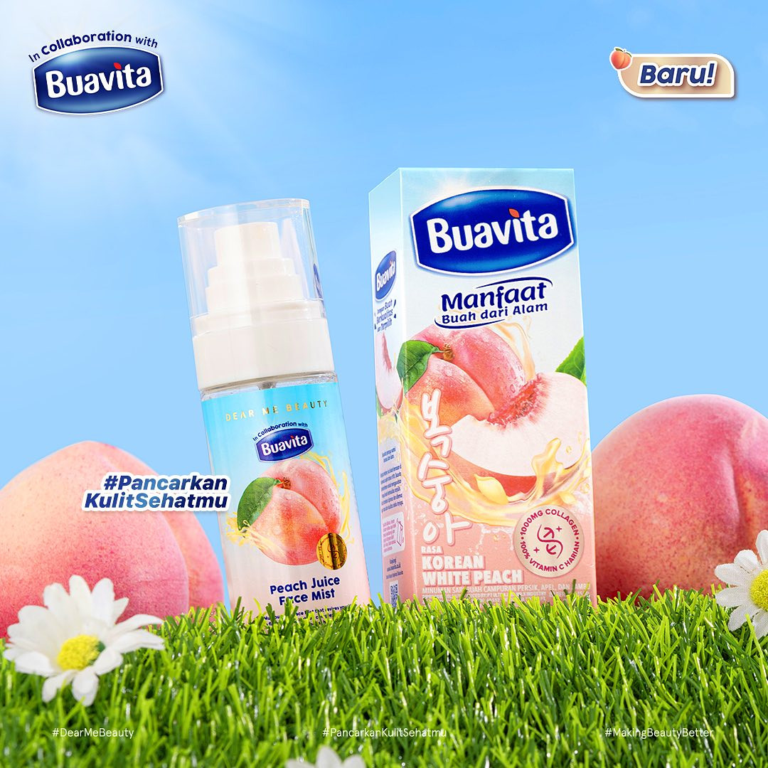 Buavita X Dear Me Beauty Hadirkan Peach Juice Face Mist