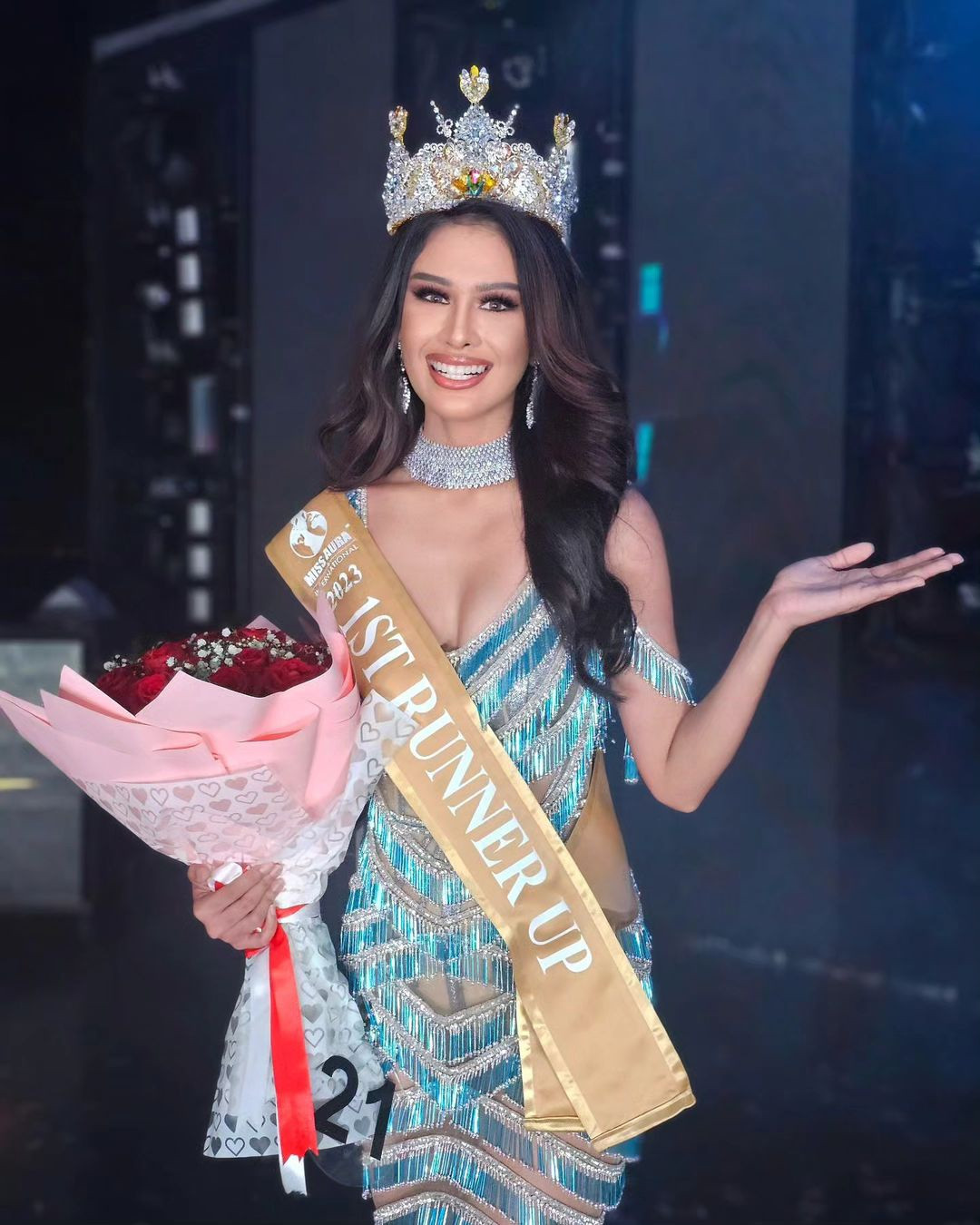 Selamat! Sahida Sheik Wakil Indonesia Raih Juara 2 Miss Aura International 2023