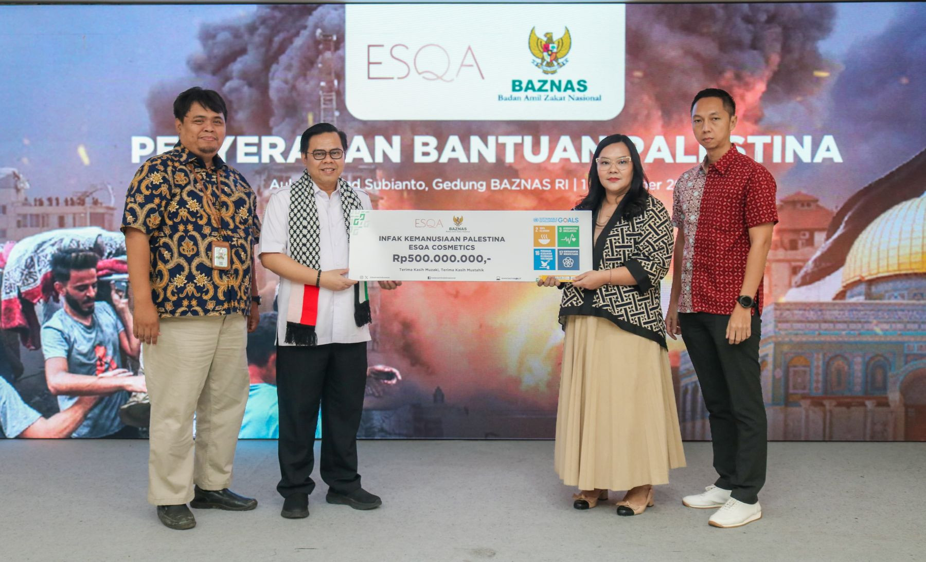 Dituding Pro Israel, ESQA Cosmetics Sumbang Rp600 Juta untuk Palestina