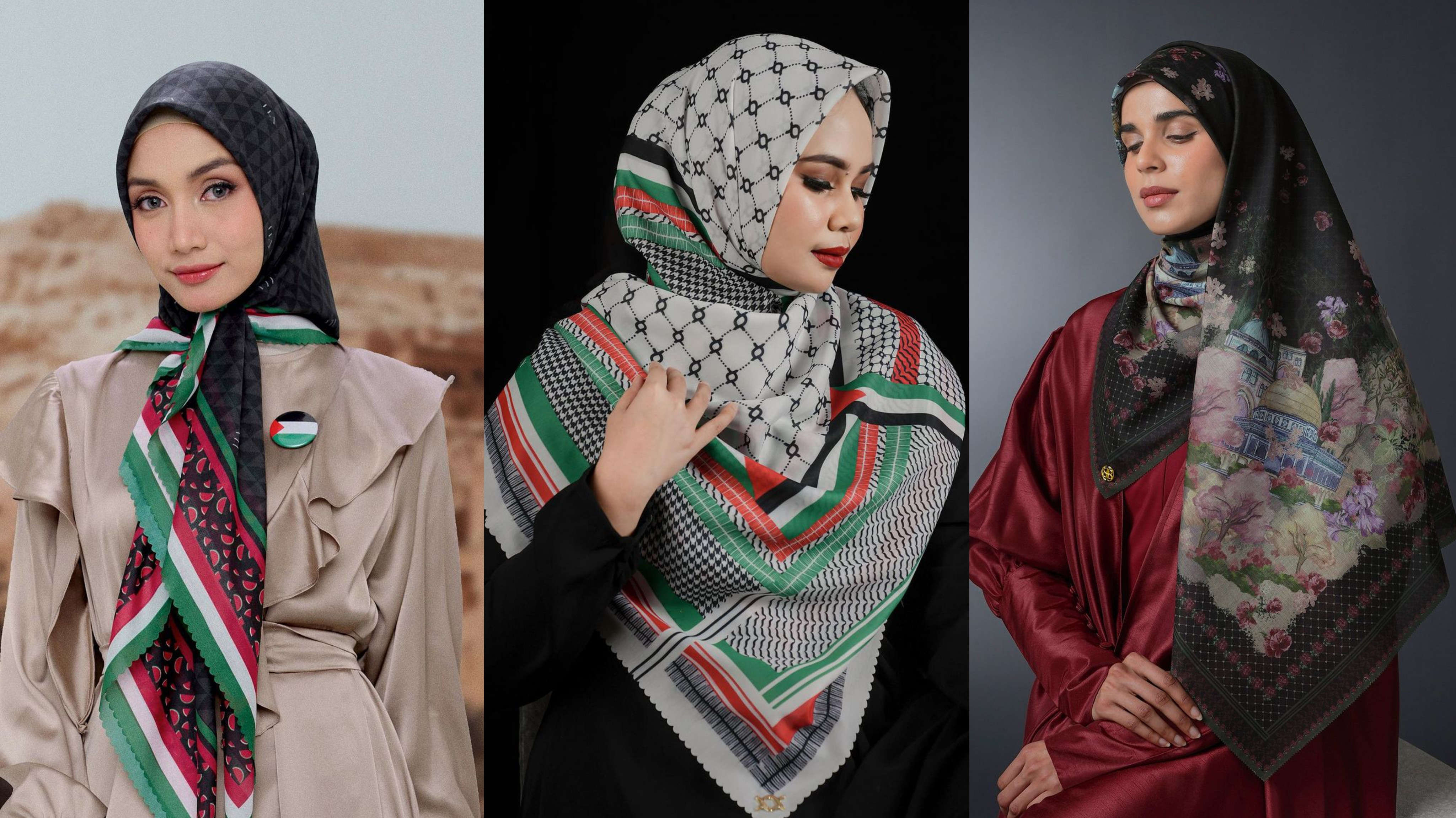 Donasikan Keuntungan Penjualan, 7 Brand Hijab Lokal Rilis Scarf Bertema Palestina