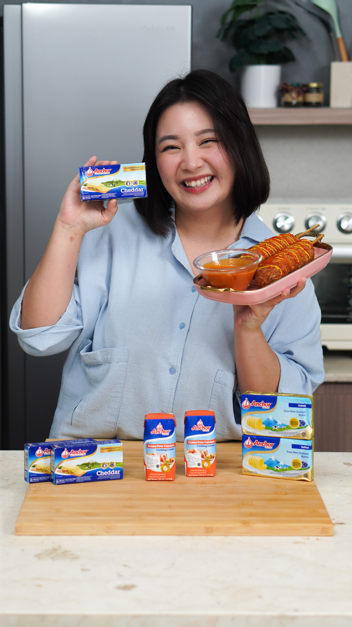 Resep Corn Dog with Rose Sauce ala Anchor dan Chef Devy Anastasia