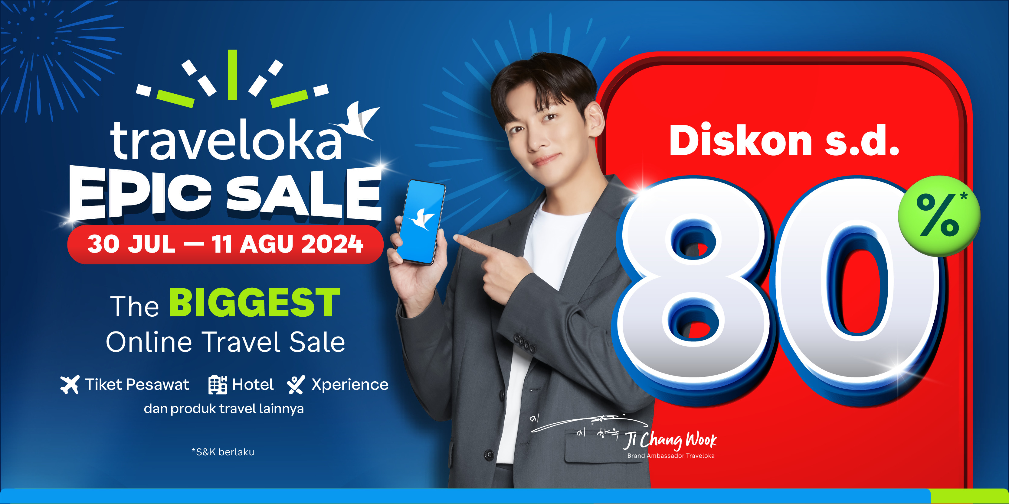 Hadirkan Online Travel Sale Terbesar, Traveloka Epic Sale Gandeng Ji Chang Wook