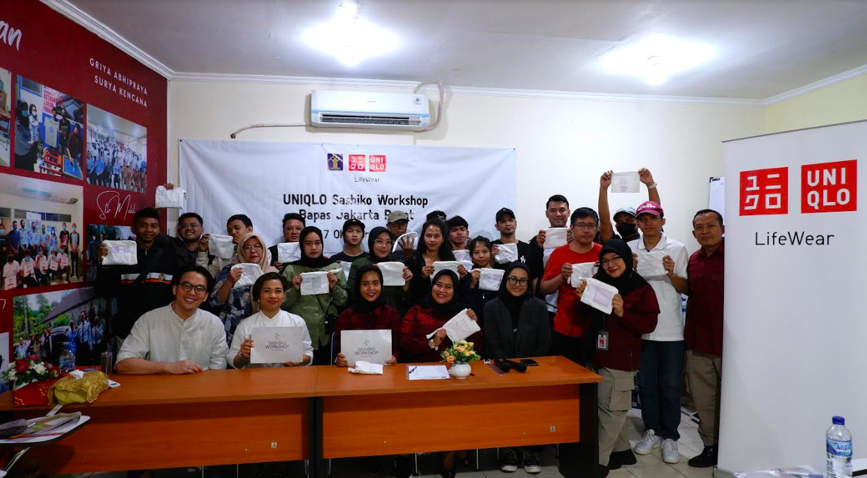 Rayakan International Repair Day, UNIQLO Gelar Pelatihan Sashiko di BAPAS Jakarta Pusat