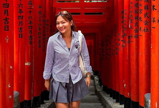 Inspirasi Outfit Stylish Amel Carla Saat Liburan di Jepang