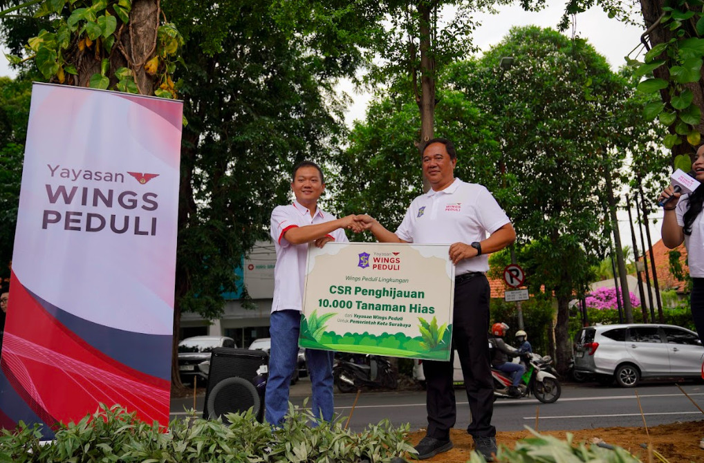 Tanam 10 Ribu Bibit, Yayasan WINGS Peduli dan Pemkot Surabaya Gelar Aksi Hijau