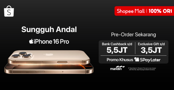 Resmi Hadir! iPhone 16 Siap Kini Sudah Tersedia Melalui Official Store Shopee Mall
