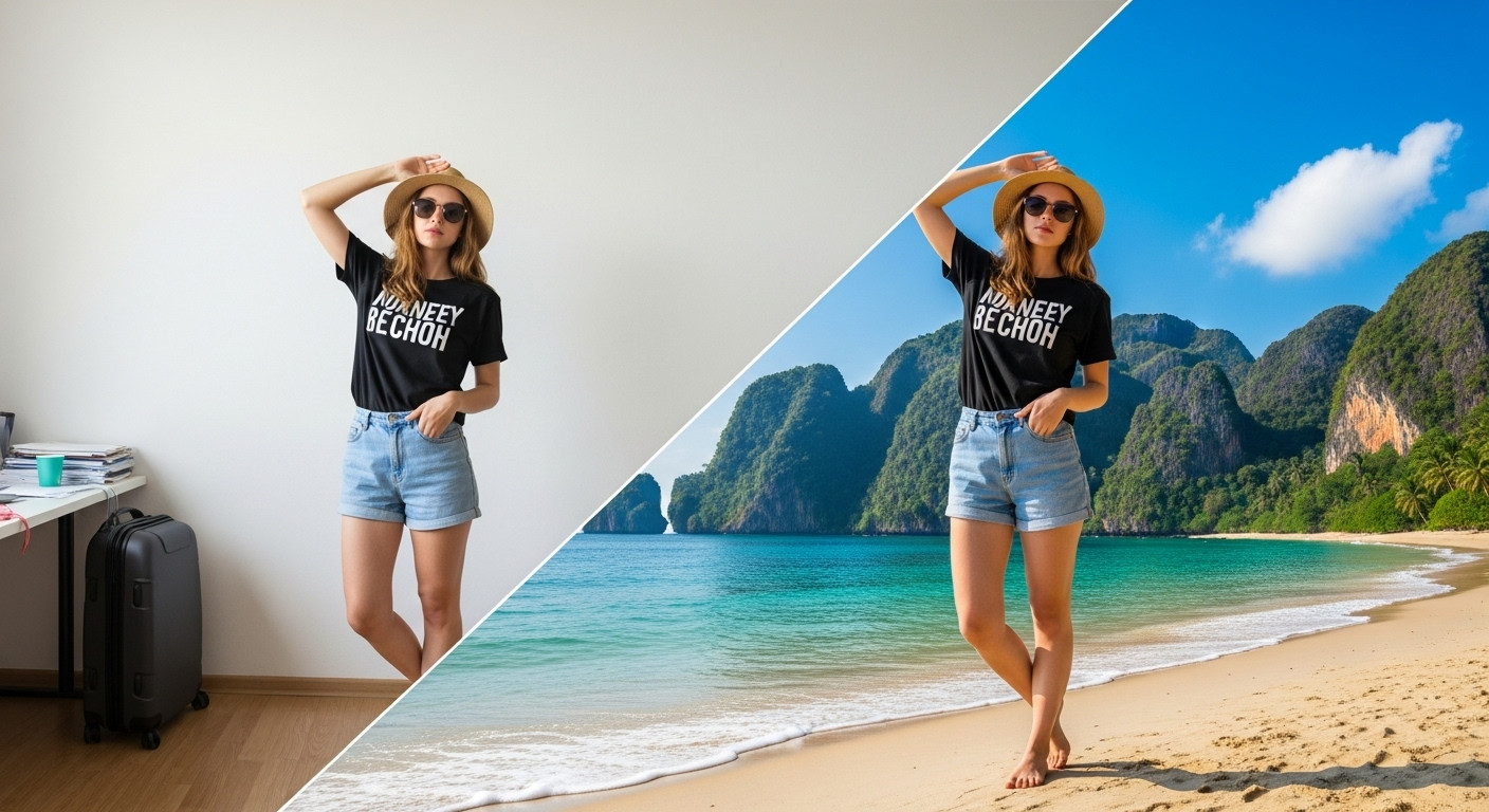 Travel Influencer Tetap Kreatif, Background Swap Buat Konten Terlihat Fantastis