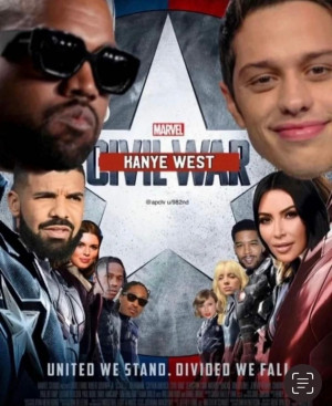 Bikin Poster Civil War, Kanye West Sebut Siapa Saja Kubu Musuh