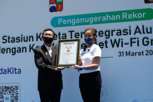 Punya Kecepatan Wi-Fi Kelas Dunia, Stasiun Bogor Raih Rekor MURI