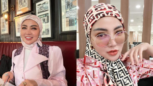 OOTD Hijab Glamor Serba Pink ala Bella Shofie