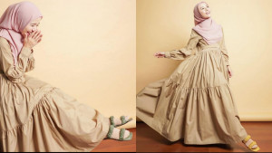 OOTD Hijab ala Laudya Cynthia Bella, Anggun Banget!