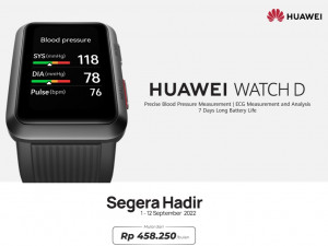HUAWEI Watch D, Smartwatch Canggih dengan Fitur Pemantau Kesehatan Lengkap