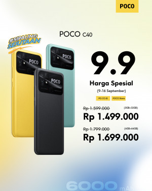 POCO C40 Siap Dijual Perdana pada Harbolnas 9.9, Tawarkan Berbagai Promo