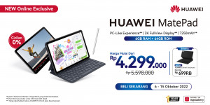 Layaknya PC! HUAWEI MatePad Versi Terbaru Rilis dengan RAM 6GB