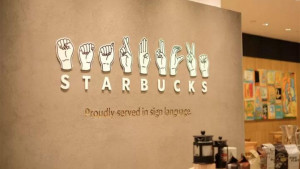 Gunakan Bahasa Isyarat, Starbuck Buka Signing Store Pertama di Indonesia