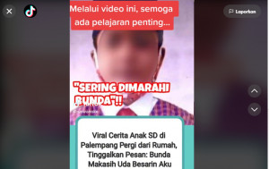 Viral! Anak SD Kabur dari Rumah, Diduga Sering Dimarahi Sang Ibu