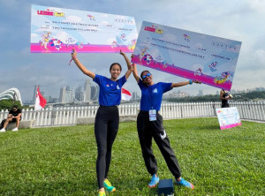 2 Pelari Putri Indonesia Raih Podium pada Puncak Lazada Run 2023 di Singapura