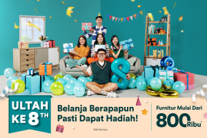 Dekoruma Rayakan Ulang Tahun ke-8 Dengan Bagi-Bagi Hadiah