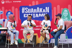 Pawai #SuarakanCintamu di CFD Jakarta:  Upaya ‘Campaign’ Tekan Angka Golput