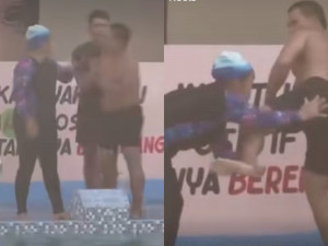 Viral! Alat Vital Guru Olahraga Wanita Ditendang Pelatih Renang Pria Hingga Pendarahan