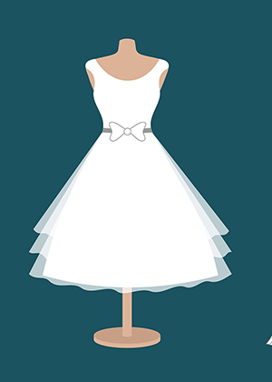 Tea length wedding dress