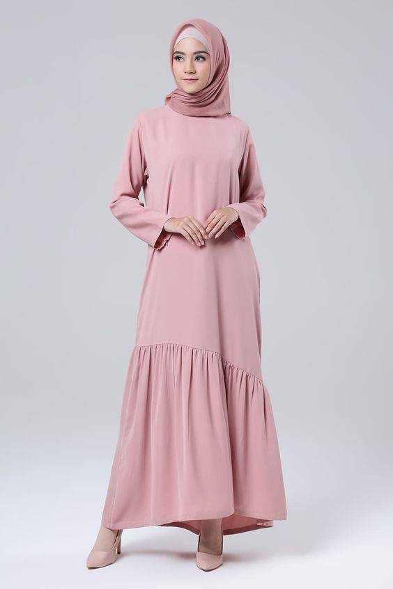 Warna hijab baju pink