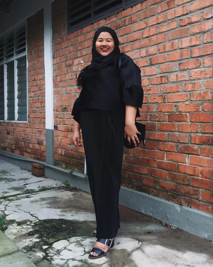 tips outfit hijab untuk orang gemuk