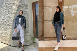 6 Inspirasi Style Pakaian dan Celana Model High Waist untuk Para Hijabers